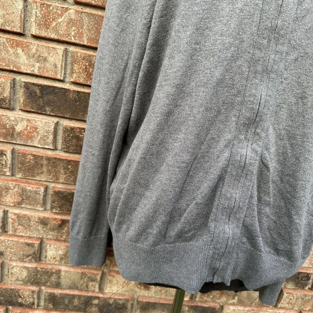 Banana Republic Mens Sweater Size Extra‎ Large Quarter Zip Gray Pullover